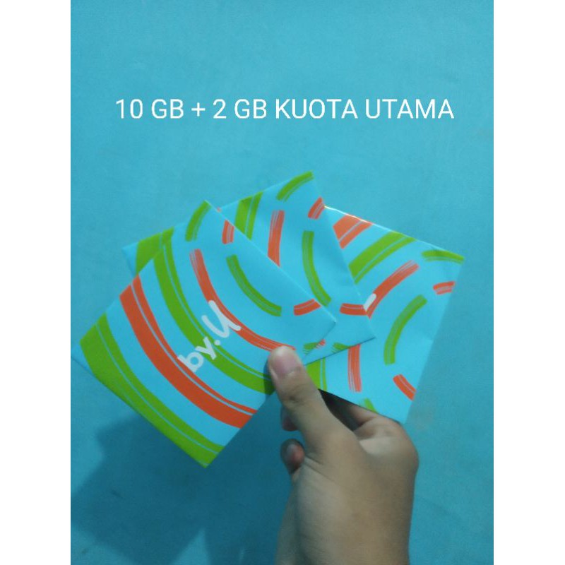 kartu perdana By. U + kuota 12 GB 1 HARI + KUOTA 2 GB 7 HARI DISEMUA JARINGAN