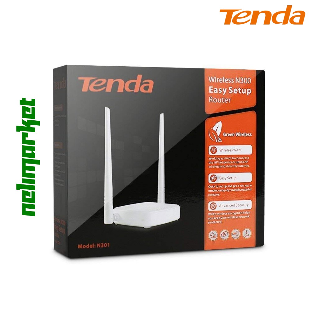 Tenda N301 - Router Wireless N300 Easy Setup Router Bukan