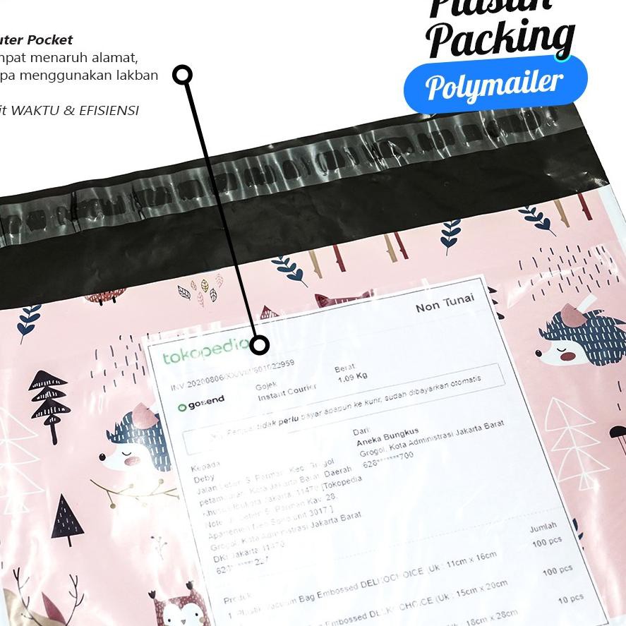 

AMPLOP PLASTIK POLYMAILER FOXY FRIENDS - 4 VARIASI ADA KANTONG ALAMAT !!