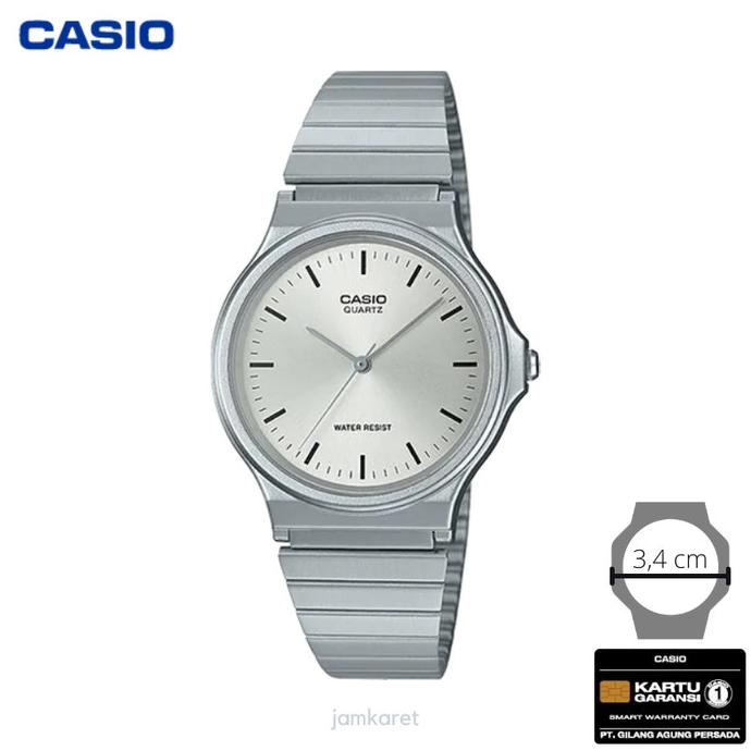 JAM TANGAN WANITA CASIO MQ-24D-7E ORIGINAL - MQ24D SILVER barang ada