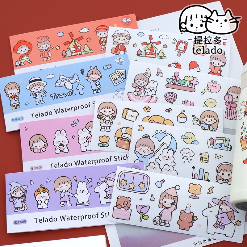 

STIKER KARTUN LUCU TAHAN AIR STICKER WATERPROOF DIY GELAS BOTOL DIARY