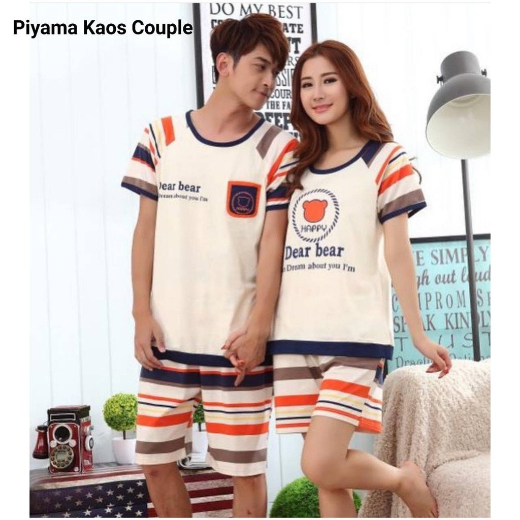 Piyama Kaos  Import  Couple Dewasa  HARGA SATUAN MAU 