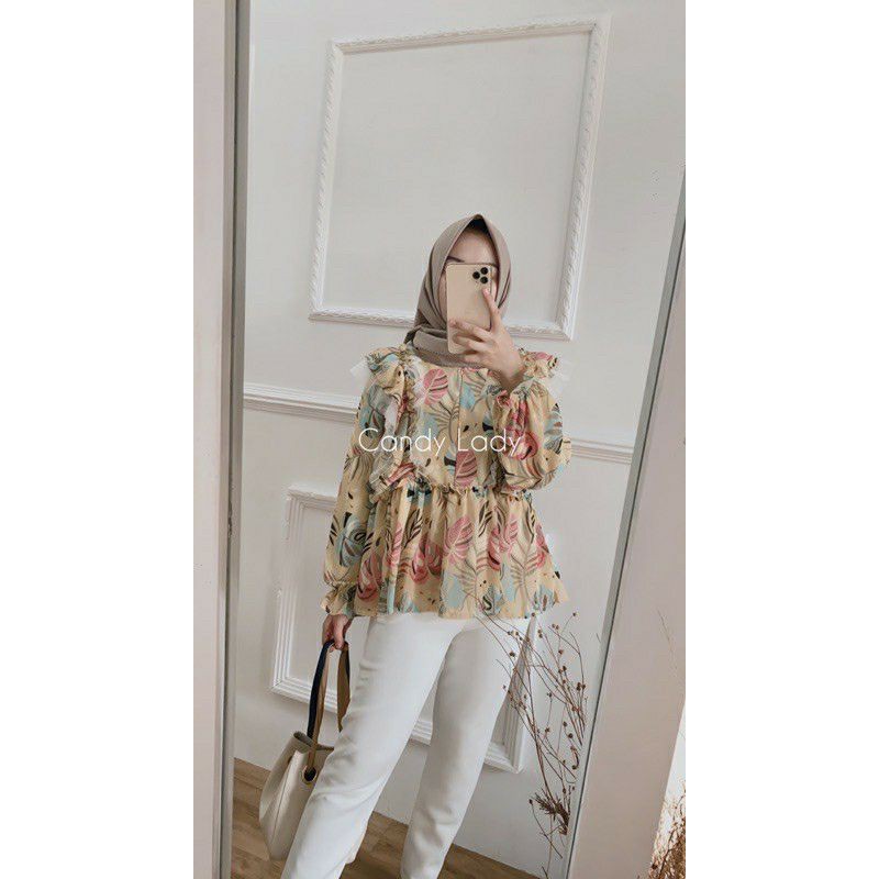 Falmita Ruffle Blouse by Candy Lady store