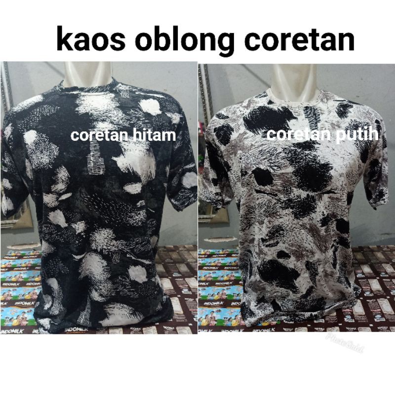 kaos oblong coretan size S-5XL