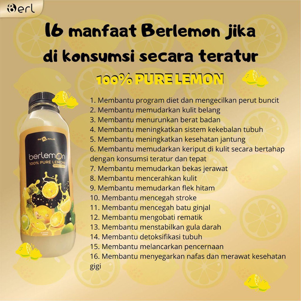 

BERLEMON 100 % SARI LEMON ASLI