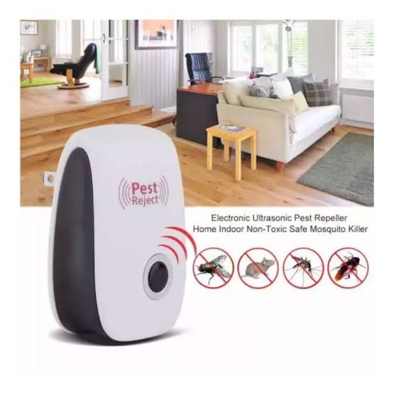 ULTRASONIC PEST REJECT REPELLER ALAT PEMBASMI SERANGGA KECOA NYAMUK TIKUS BEST SELLER