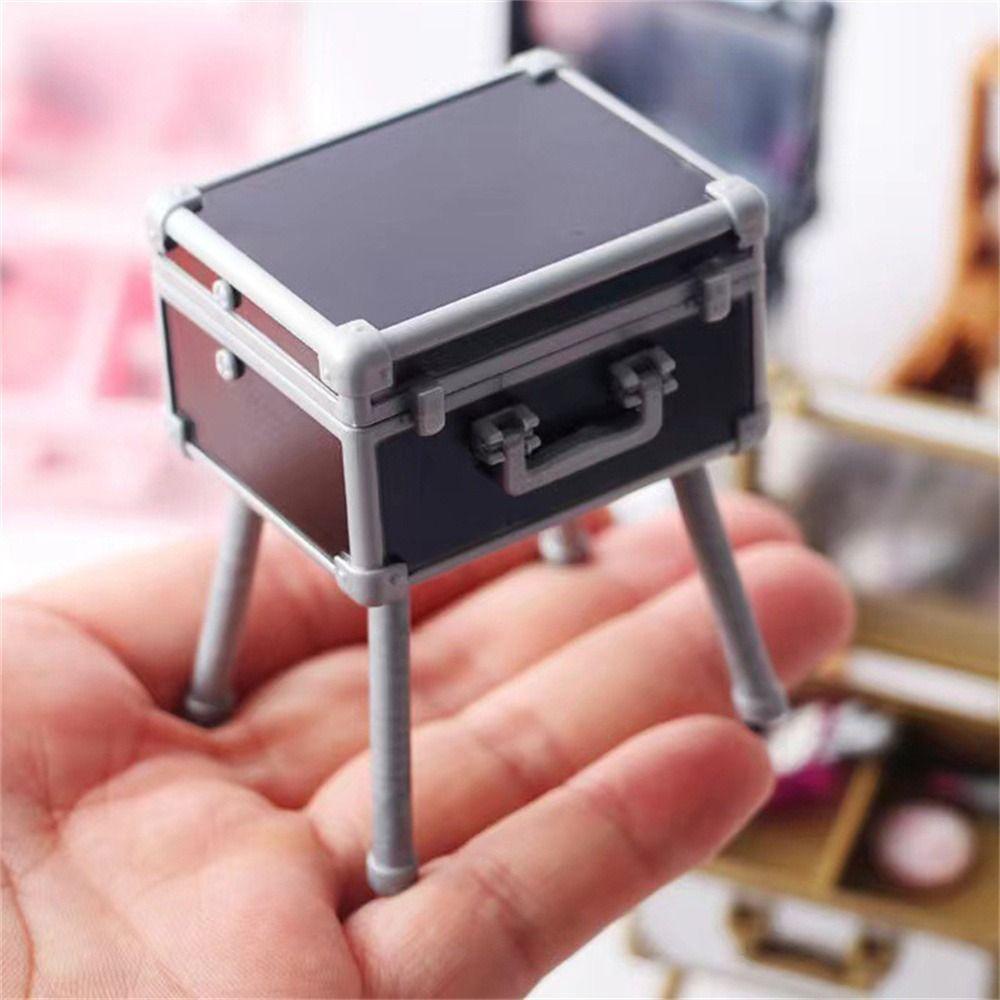 NEEDWAY Needway Simulasi Kosmetik Case DIY Craft Gadis Hadiah Furniture Model Mainan Miniatur Ornamen Aksesoris Rumah Boneka Furniture Mainan Air Cushion Mirror