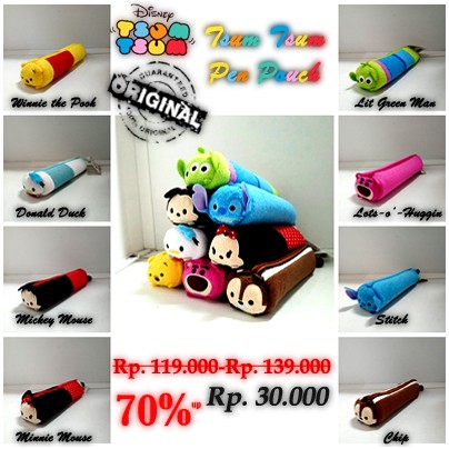 

Tempat Pensil Disney Tsum Tsum Pen Pouch Novel Series