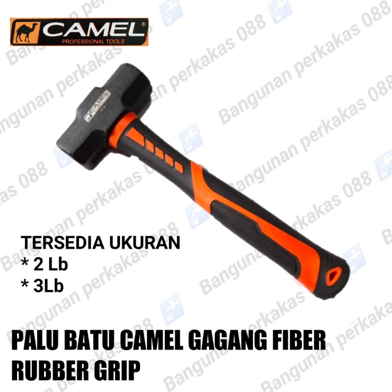 CAMEL PALU BATU RUBBER GRIP VARIAN 2LB-3LB-PALU BOGEM PENGHANCUR BETON TEMBOK-MURAH