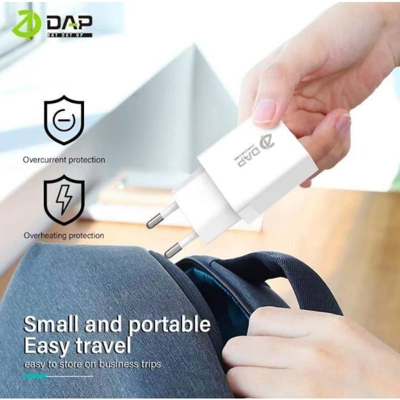 Batok Charger DAP D-AT5 1USB PERPCS Kepala Casan DAP D-AT5 1PCS Adaptor Charger DAP D-AT5 1USB 1PCS ORIGINAL