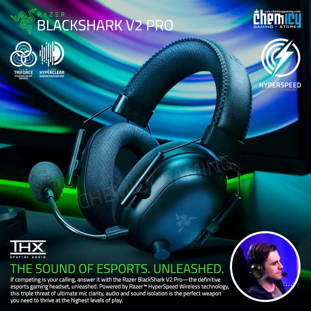 Razer Blackshark V2 Pro Wireless THX 7.1 Surround Sound Gaming Headset