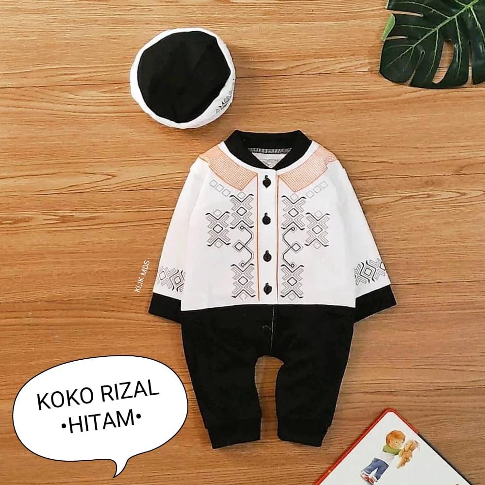 Klik Mds Jumper Koko Bayi Laki-laki Newborn Rizal Kode 103 1 Ukuran Usia 0-6 Bulan