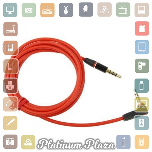 ROVTOP Kabel AUX 3.5mm HiFi Jack Gold Plated 1.2m - S-IP4G - Red`607L75-