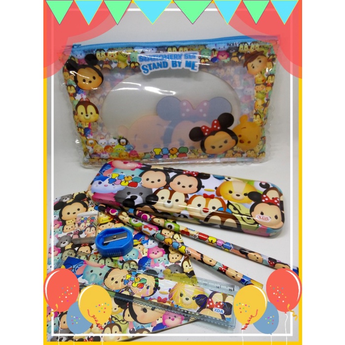 

tulis-alat-paket- set stationary alat tulis lengkap tsum tsum kantong dompet souvenir -paket-alat-