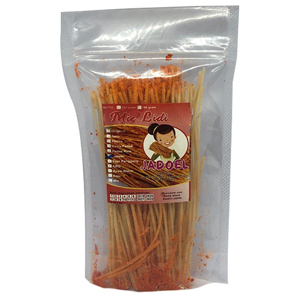 

50 gram Mi Lidi / Mie Lidi / Mi Biting Camilan Keluarga Banyak Pilihan Rasa