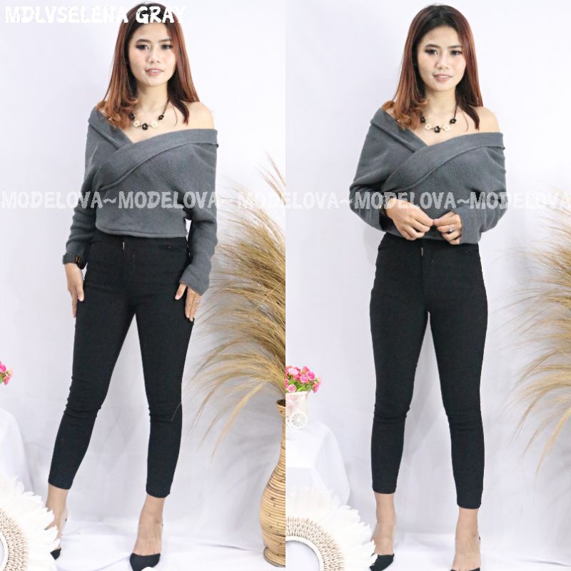 MDLV ~ SABRINA SELENA RAJUT ATASAN SABRINA RAJUT KOREA  SABRINA RAJUT GOOD QUALITY FASHION WANITA