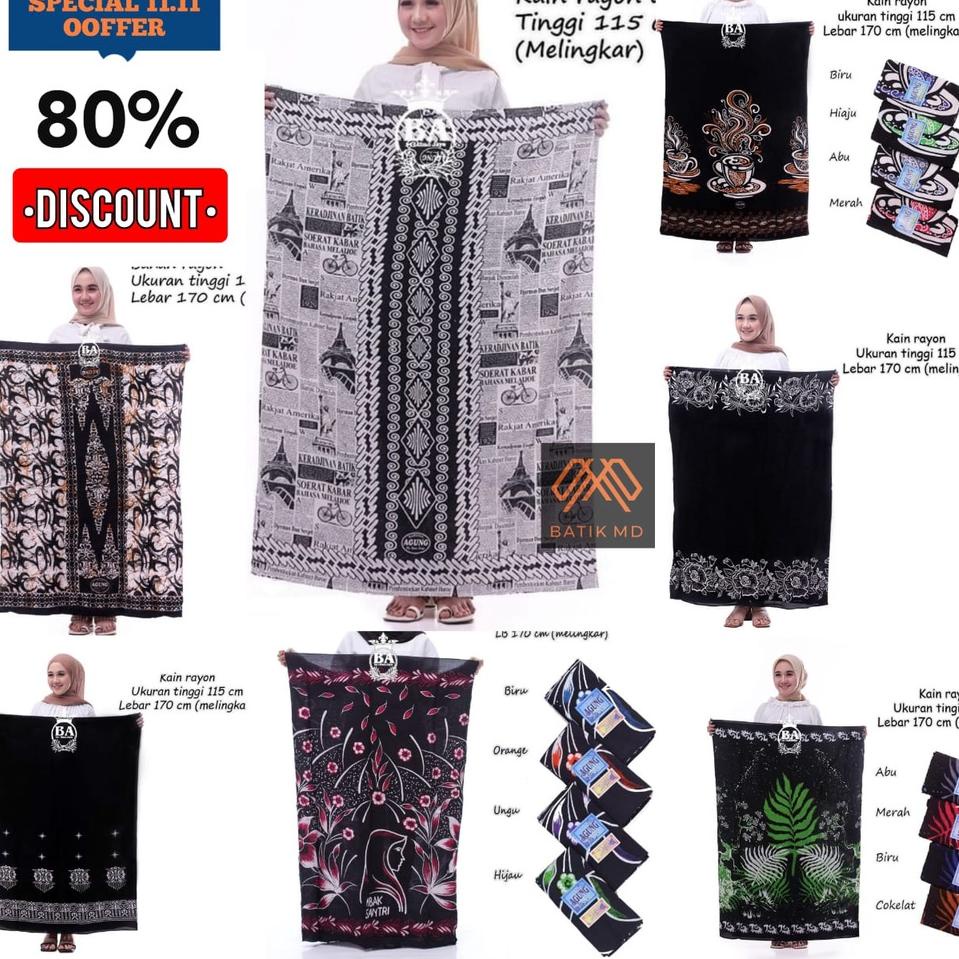 [Art. F2221] Sarung Batik Tuban | Sarung Bali wanita rayon dingin | Sarung Mbak santri