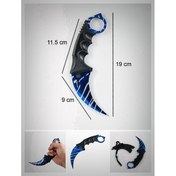 Pisau csgo carambit csgo tactical blue steip crossfire counter strike