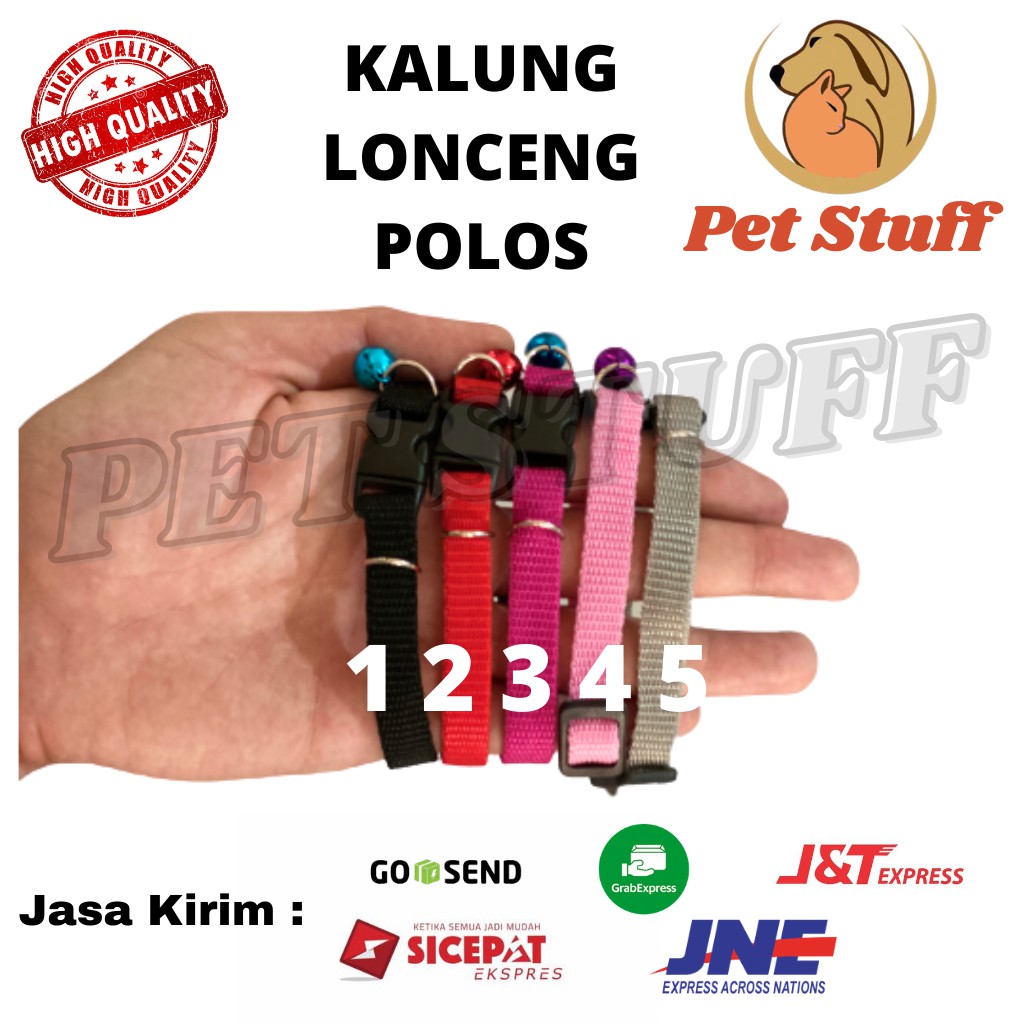 GROSIR KALUNG KUCING LONCENG POLOS | KALUNG ANJING LONCENG POLOS