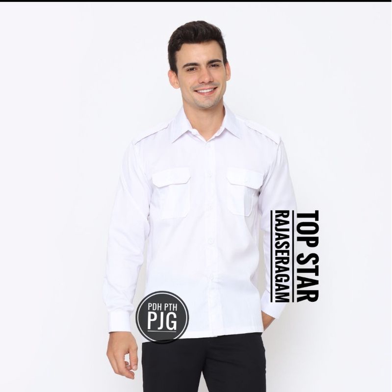 Seragam Putih PNS, Baju PNS, Baju PNS Pria, Dinas Putih, Kemeja Putih, PDH Putih Pendek Panjang