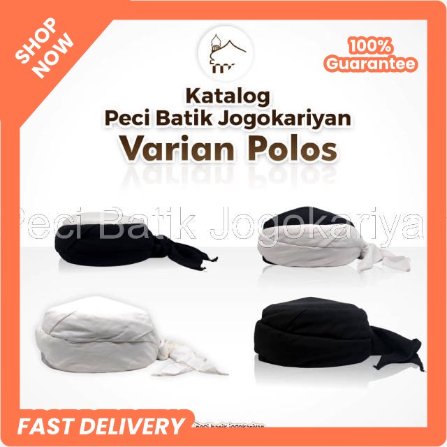 TKMK - Peci Batik Jogokariyan Asli Motif Kain Polos Kopiah Songkok Peci Salat Batik