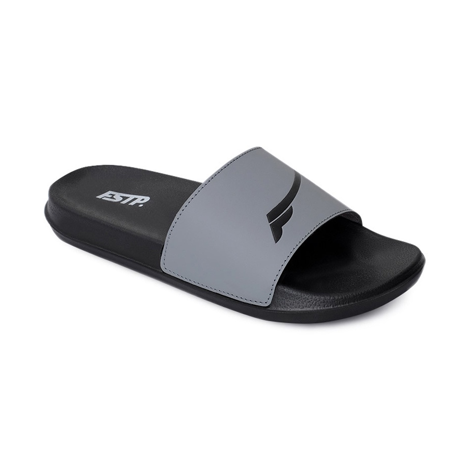 SOUL GREY ORIGINAL x FOOTSTEP Sandal Casual Hitam Abu-Abu Pria Sendal Slide Jalan Santai Harian Slippers Hangout Main Kondangan Lebaran Slop Selop Karet Premium Slip On Remaja Dewasa Flip Flop Kerja Formal Sport Fashion Men Footwear Keren Terbaru Kekinian