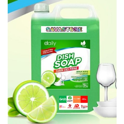 SABUN CUCI PIRING JERUK NIPIS DISH SOAP 1 LITER + FREE SPONS CUCI PIRING