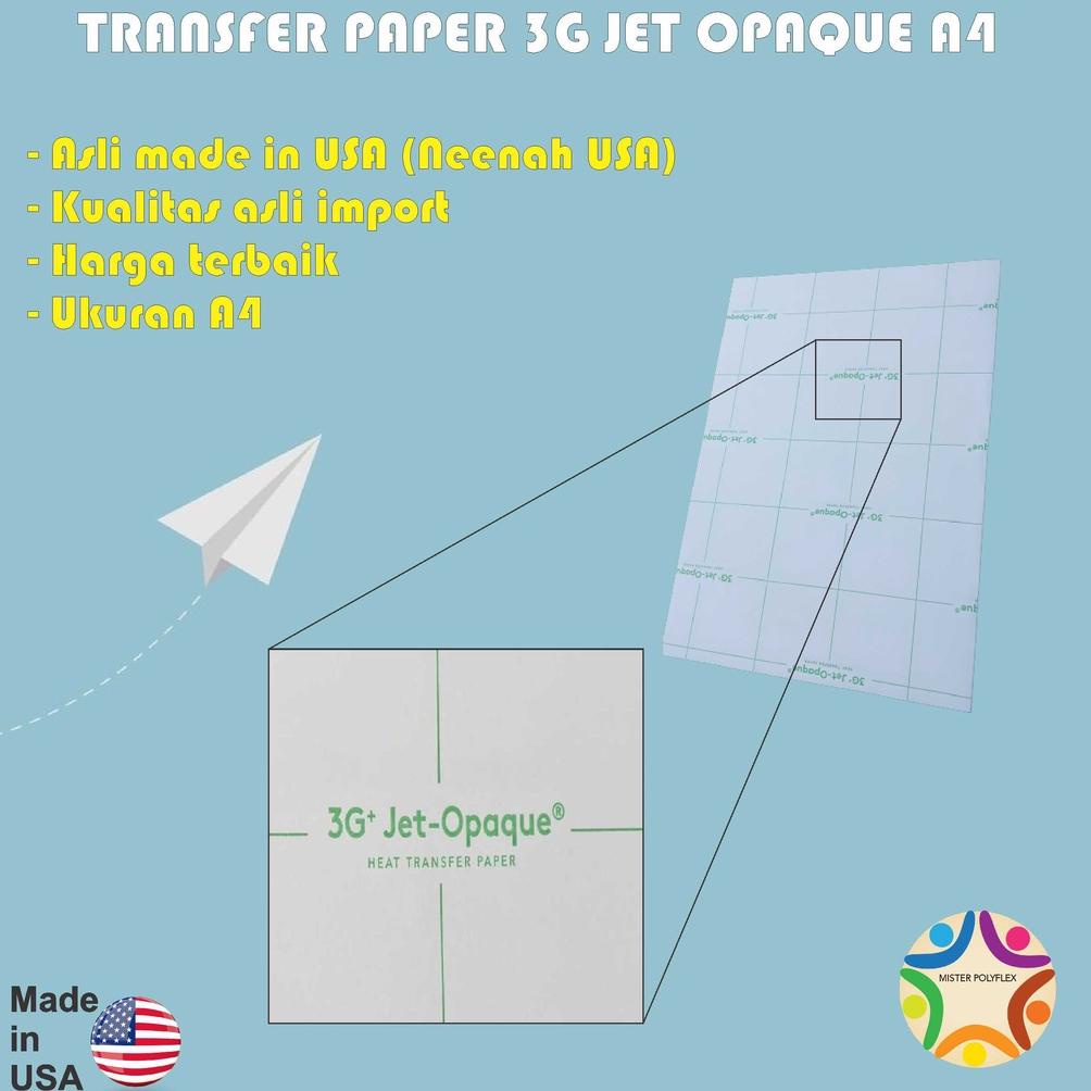 

((BISA COD)) Transfer Paper 3G Jet Opaque A4 (min order 10)