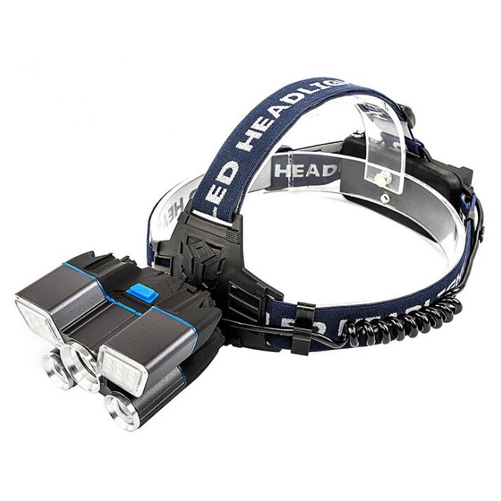 G8A albinaly senter kepala headlamp cree xm-l2 + 2xpe + red blue led - tg-007 - black Or-i