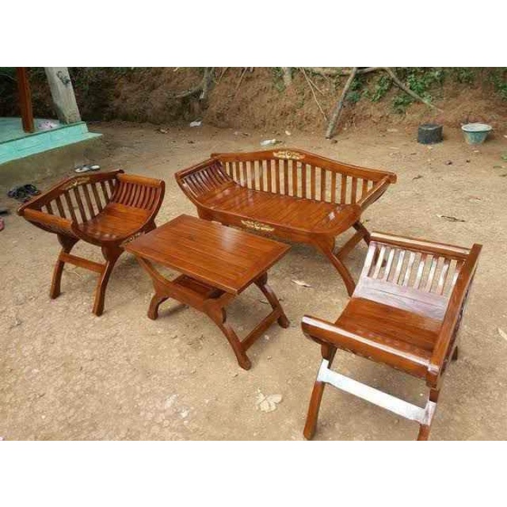 COD Kursi Tamu Yuyu / Kursi tamu kayu jati / Model kursi tamu untuk ruang tamu kecil