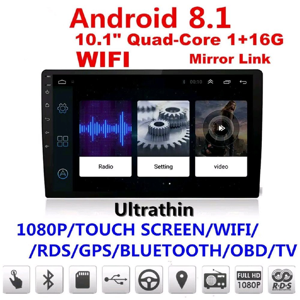 Head unit Double din Android 10 inch tape Android 8.0 operating Sys