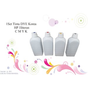 1Set Tinta DYE Korea HP 1literan C M Y K