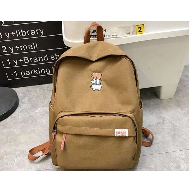 TAS RANSEL WE BARE BEAR TAS RANSEL BAHAN KANVAS TERMURAH IMPORT GROSIR TAS LUCU WANITA BAHAN PREMIUM