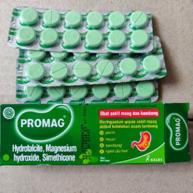 PROMAG TABLET BOX ISI 30 TABLET OBAT MAAG DAN KEMBUNG ISI 3 BLISTER