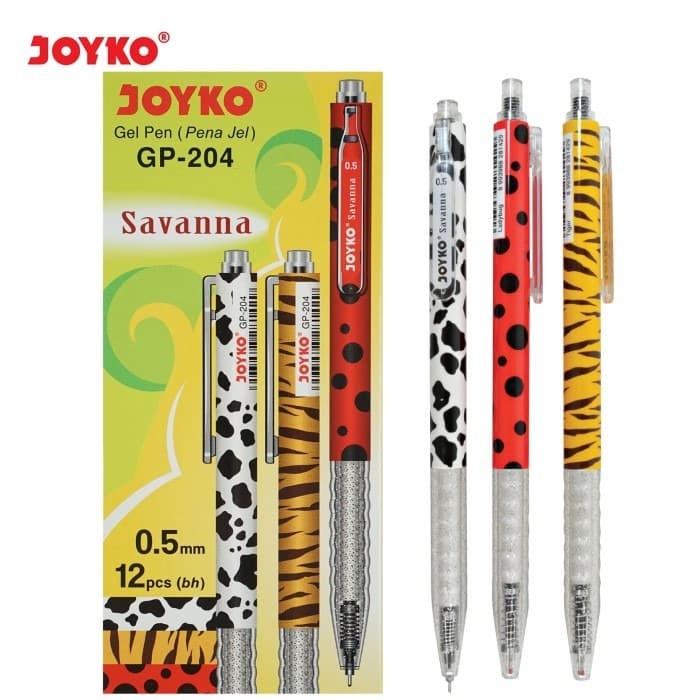 

CODES0X-69 Gel Pen / Pulpen / Pena Joyko GP-204 / Savanna / 0.5 mm/ 1 BOX 12 PCS