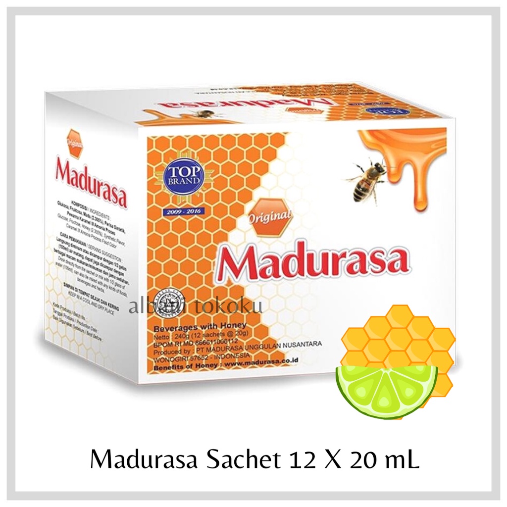 

Madurasa Jeruk Nipis Kemasan Sachet 12 X 20 mL - Madu - Menambah Daya Tahan Tubuh - Madu Rasa - TERMURAH