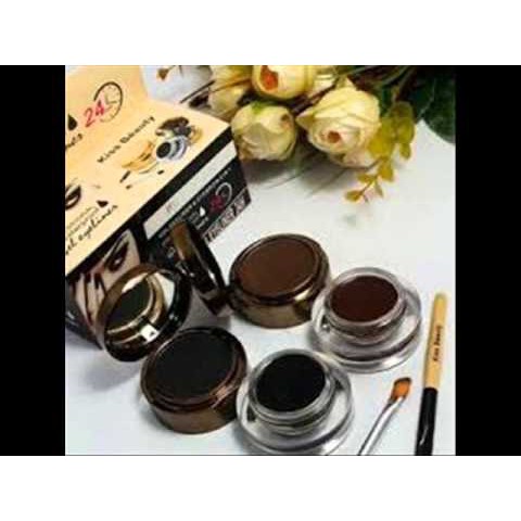 Kiss beauty 2 in 1 eyeliner gel eyebrow original kiss beuty ori watterprof