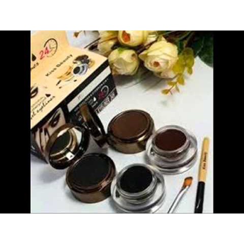 Kiss beauty 2 in 1 eyeliner gel eyebrow original kiss beuty ori watterprof