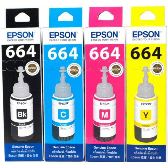 Tinta Printer Epson Original T664 T6641 T6642 T6643 T6644 / L Series