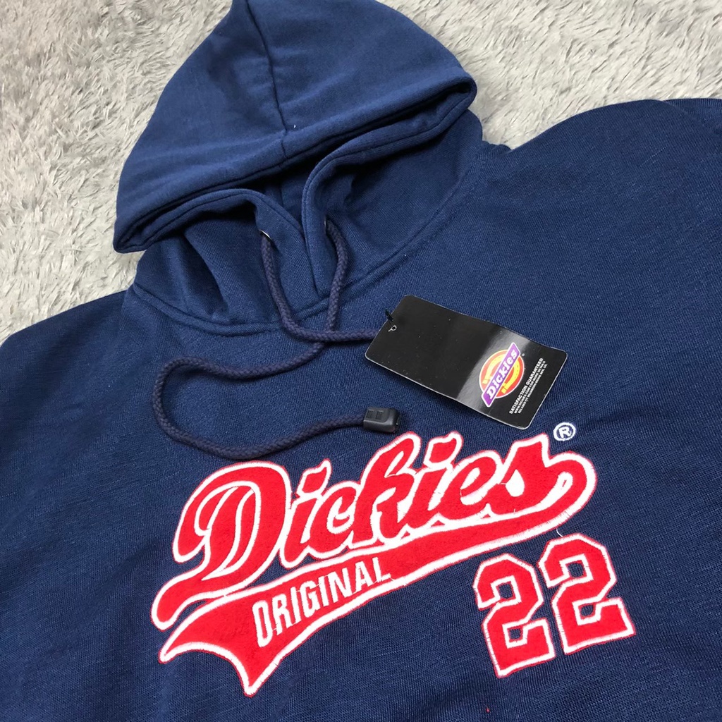 JAKET HOODIE DICKIES ORIGINAL 22 BORDIR EMBORDIERED  NAVY AND GREY/ABU