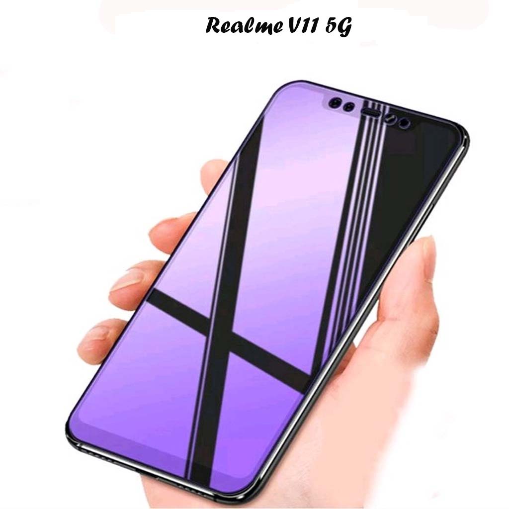 Tempered Glass Realme V11 5G Matte Blue Light Anti Gores Full Screen Full Cover Protector