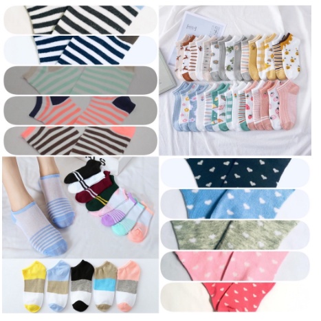 KAOS KAKI PENDEK SEMATA KAKI MOTIF LUCU | SHORT ANKLE CUTE SOCKS [SWEETSPACE]