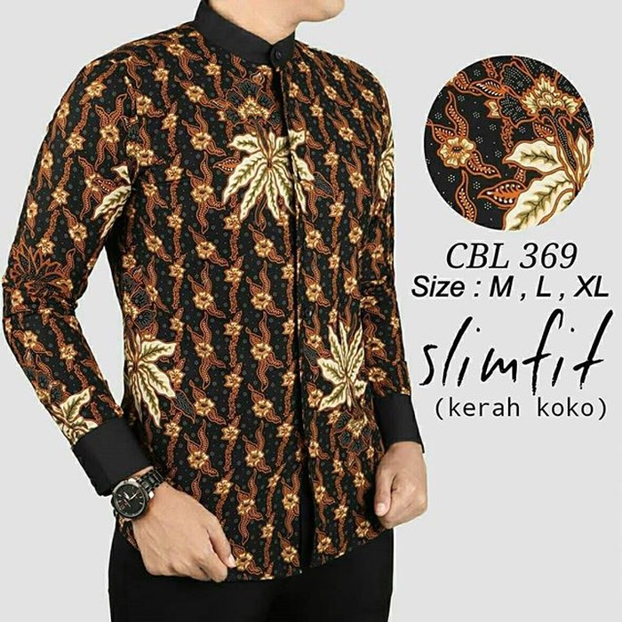 KEMEJA BATIK PRIA SLIM FIT / BAJU BATIK / BAJU KOKO PRIA CBL369