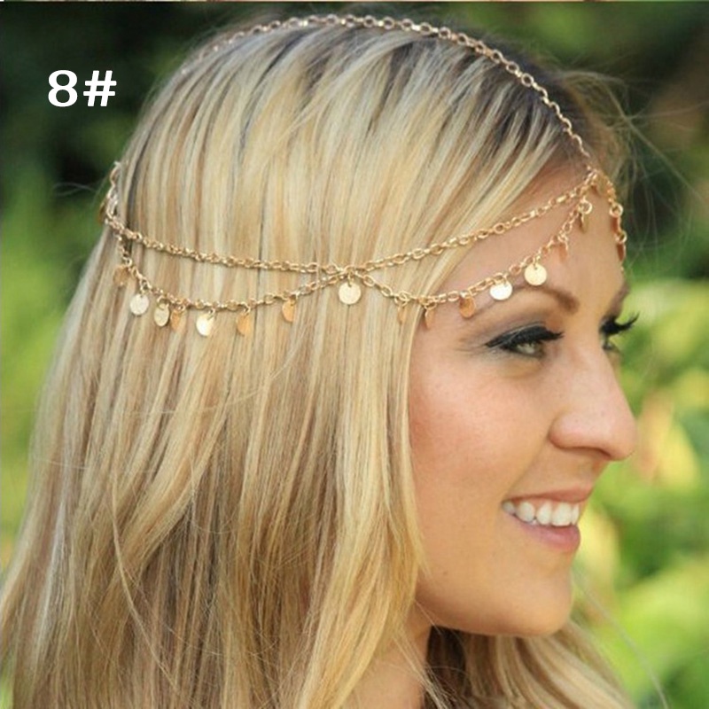 Bohemian Style Headgear Fringed Headgear Rhinestone-encrusted Accessories