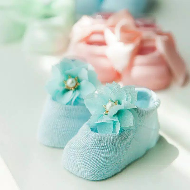 3 pasang kaos kaki bayi model pita 3in1 balerina sock baby import 0-1 tahun