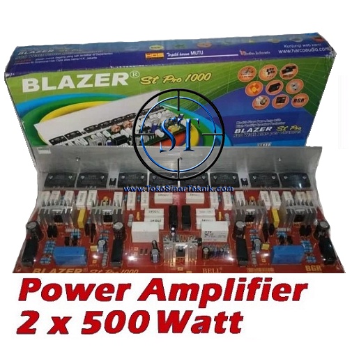 Kit Power AmplifierAmpli  2x500W + Protektor Speaker Stereo 1000W Transistor Sanken 1494/3858 ASli CT BELL ST PRO