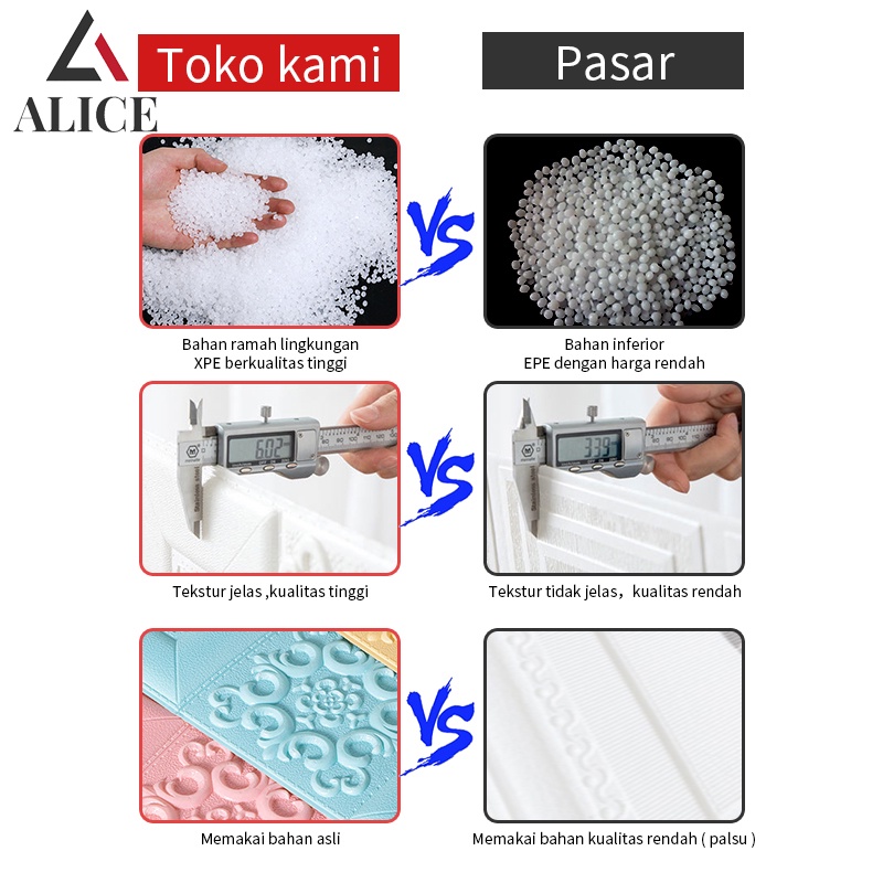 1 Wallpaper Dinding Foam 3D /Walpaper Stiker Dekorasi Dinding Kamar Murah Wallfoam High Quality 70X70CM-1