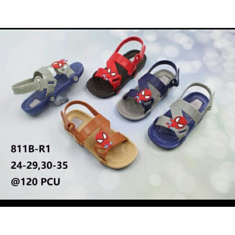 811 Sandal Jelly Tali Anak Laki Laki Spiderman