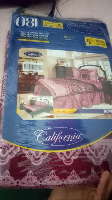 Ls Sprei California  180 X 200 Cm (6 Kaki) Motif Moala
