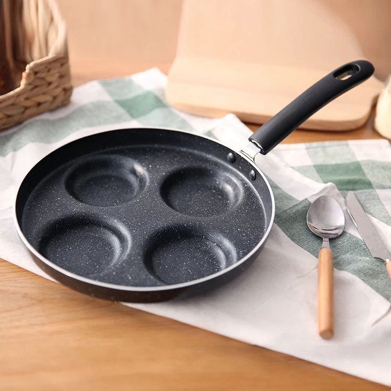 Penggorengan Wajan Panci Teflon Cetakan Takoyaki Telur Omelet Anti Lengket Egg Fyring Pan Non-stick 4 Holes